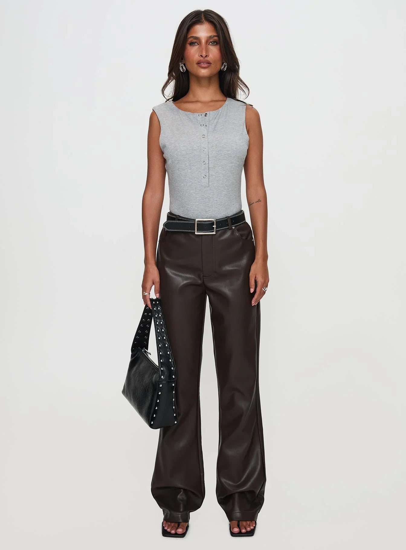 Nolene Low Rise Pants Chocolate