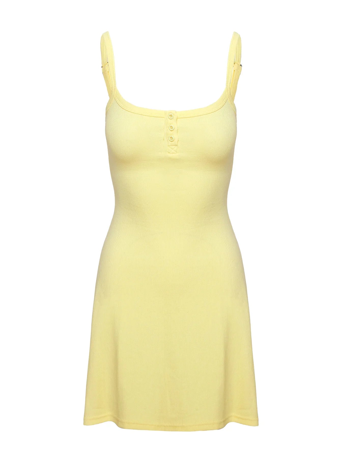 Baseline Rib Mini Dress Yellow