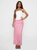 Gorgina Tie Maxi Skirt Pink Multi