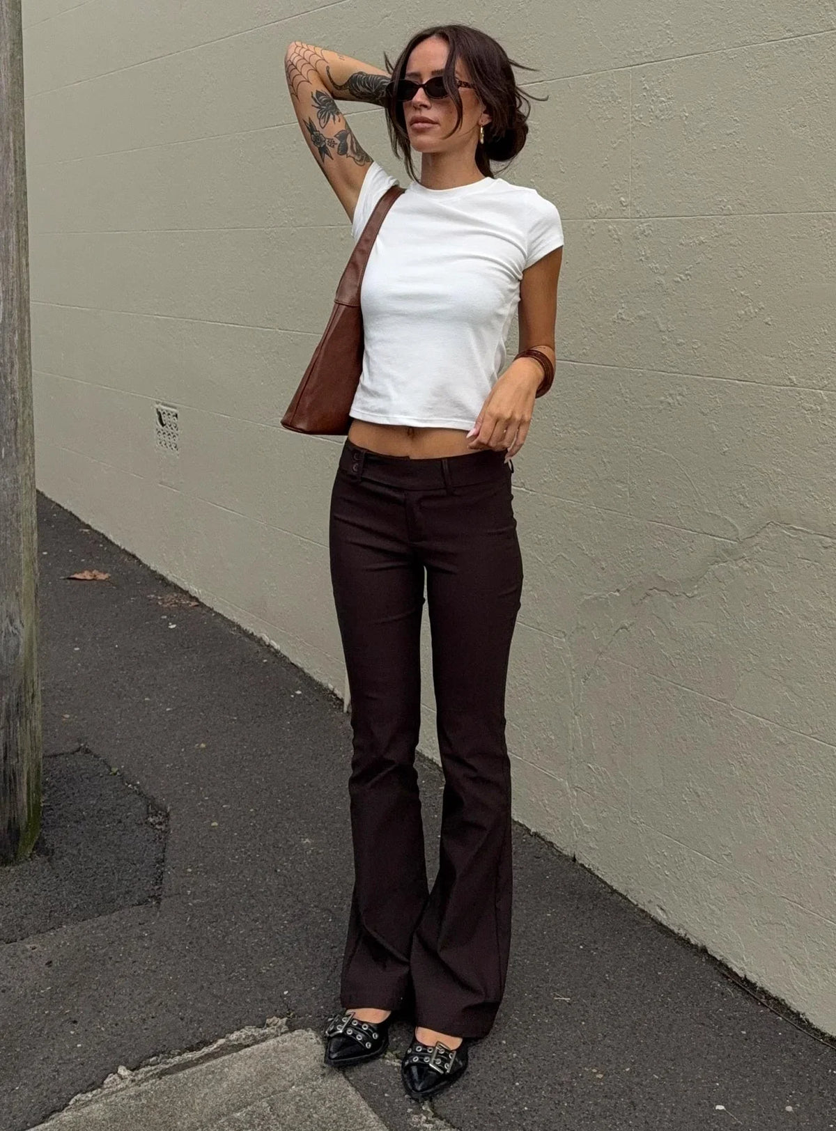 Kinkirk Flared Pants Chocolate