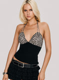 Different Level Top Leopard Black