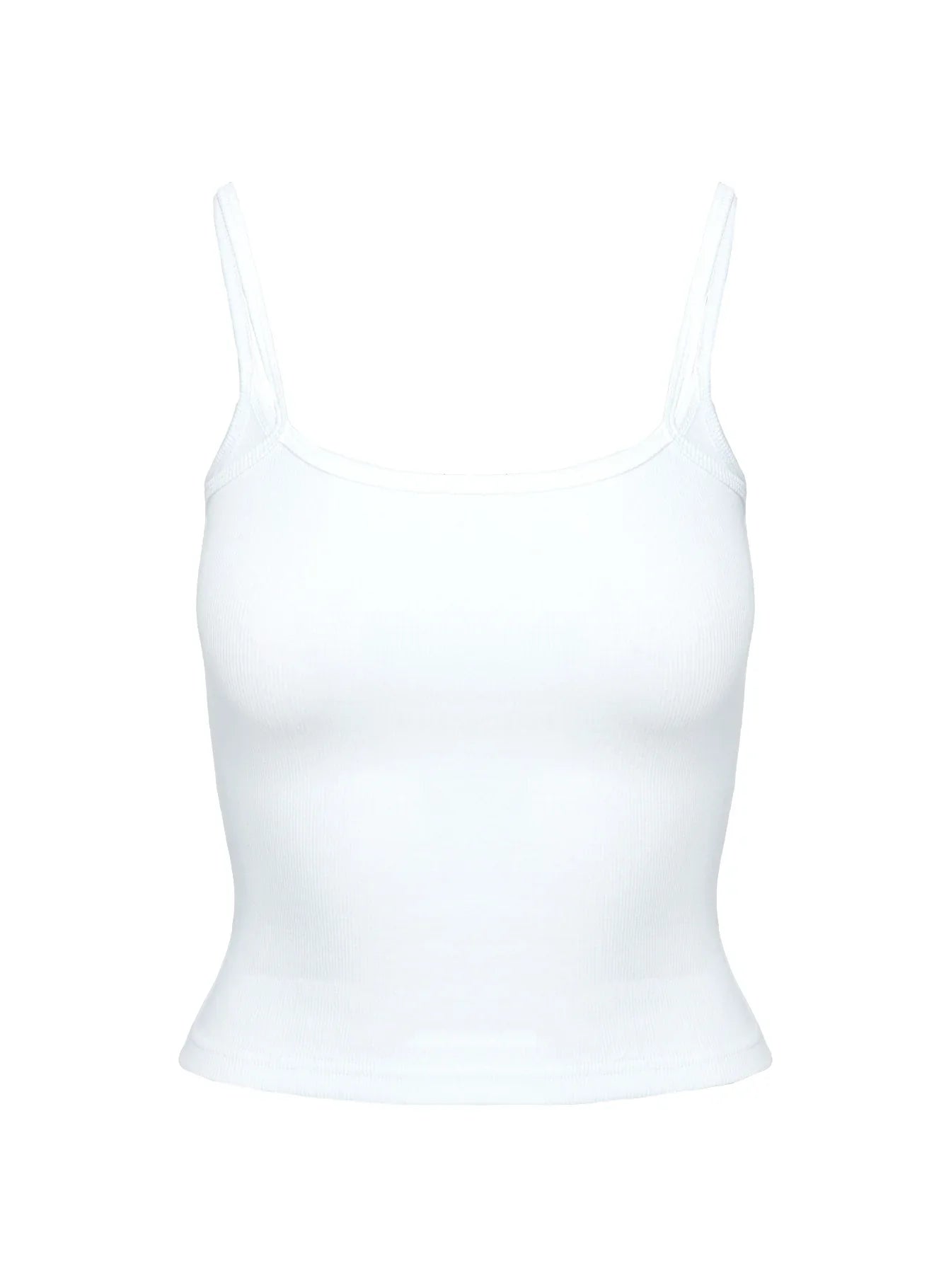 Baseline Rib Top White