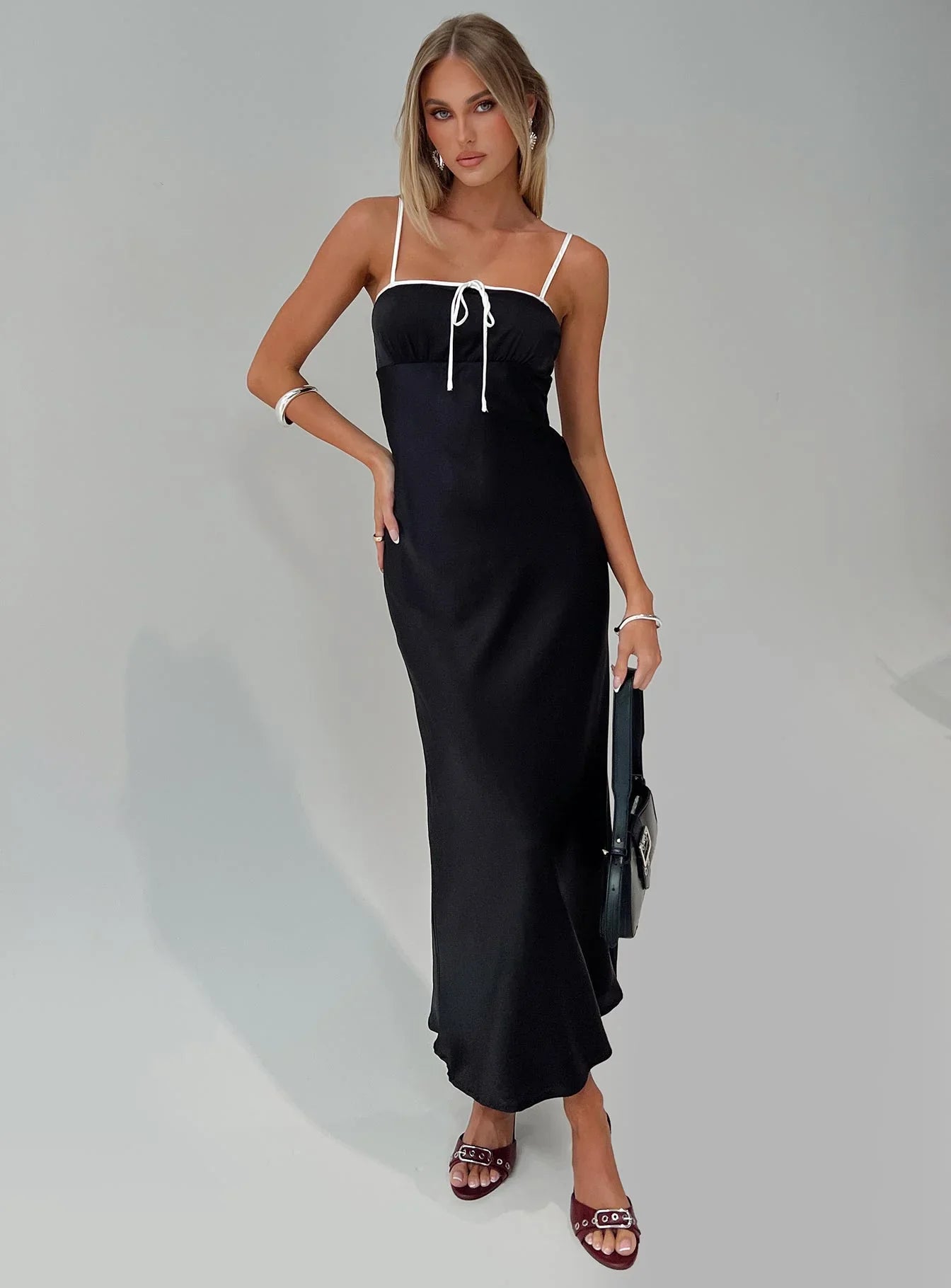 Vasiliki Maxi Dress Black White