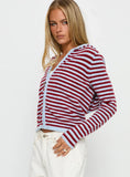 Superstars Zip Through Hoodie Blue Red Stripe