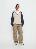 Adana V Neck Graphic Knit Sweater Multi