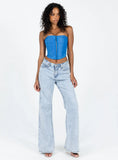 Yamie Bustier Top Blue