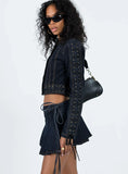 Camelia Pleat Mini Dark Denim