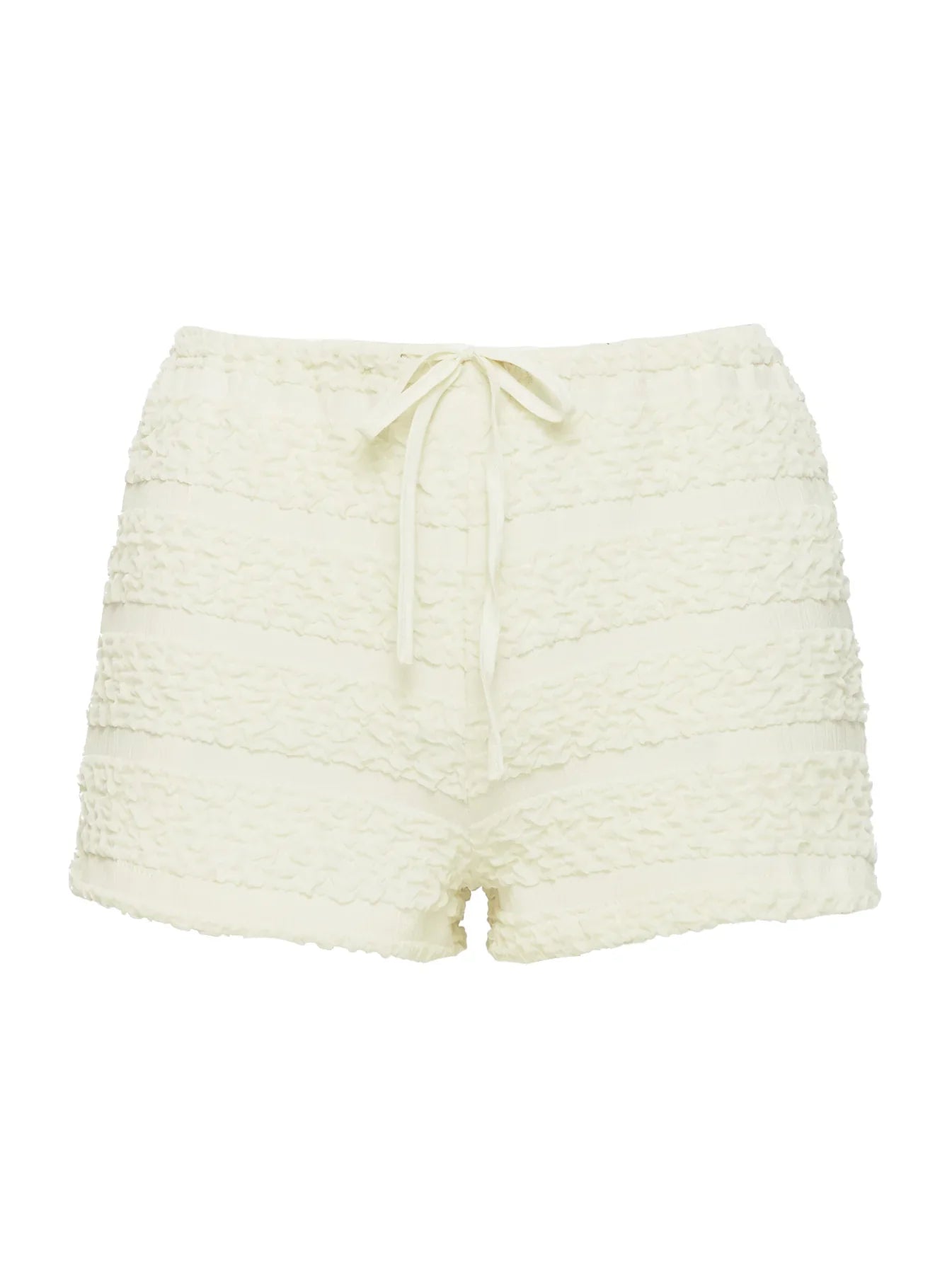 Pinup Broderie Micro Shorts Cream