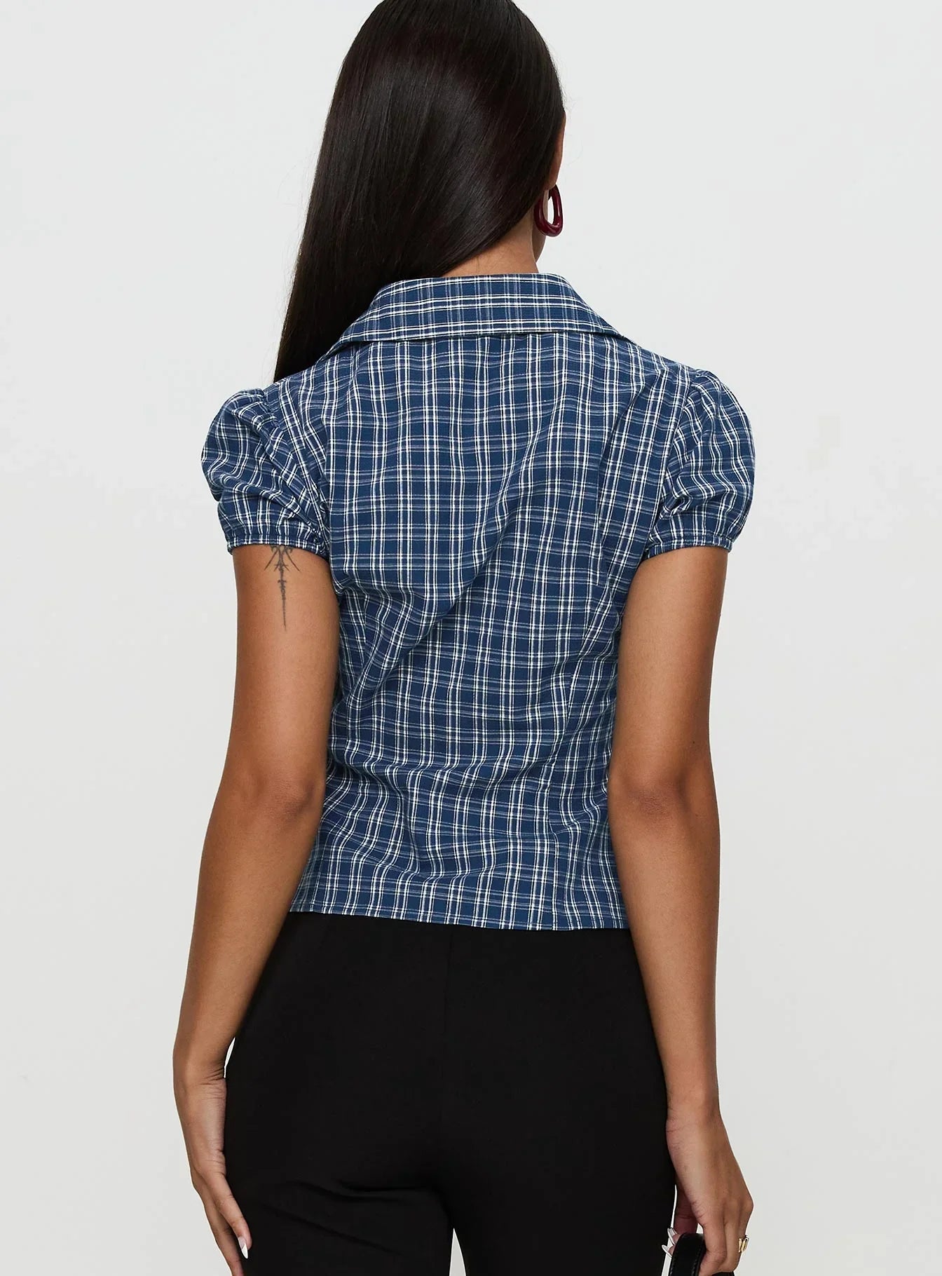 Separate Scenes Button Up Top Blue Check