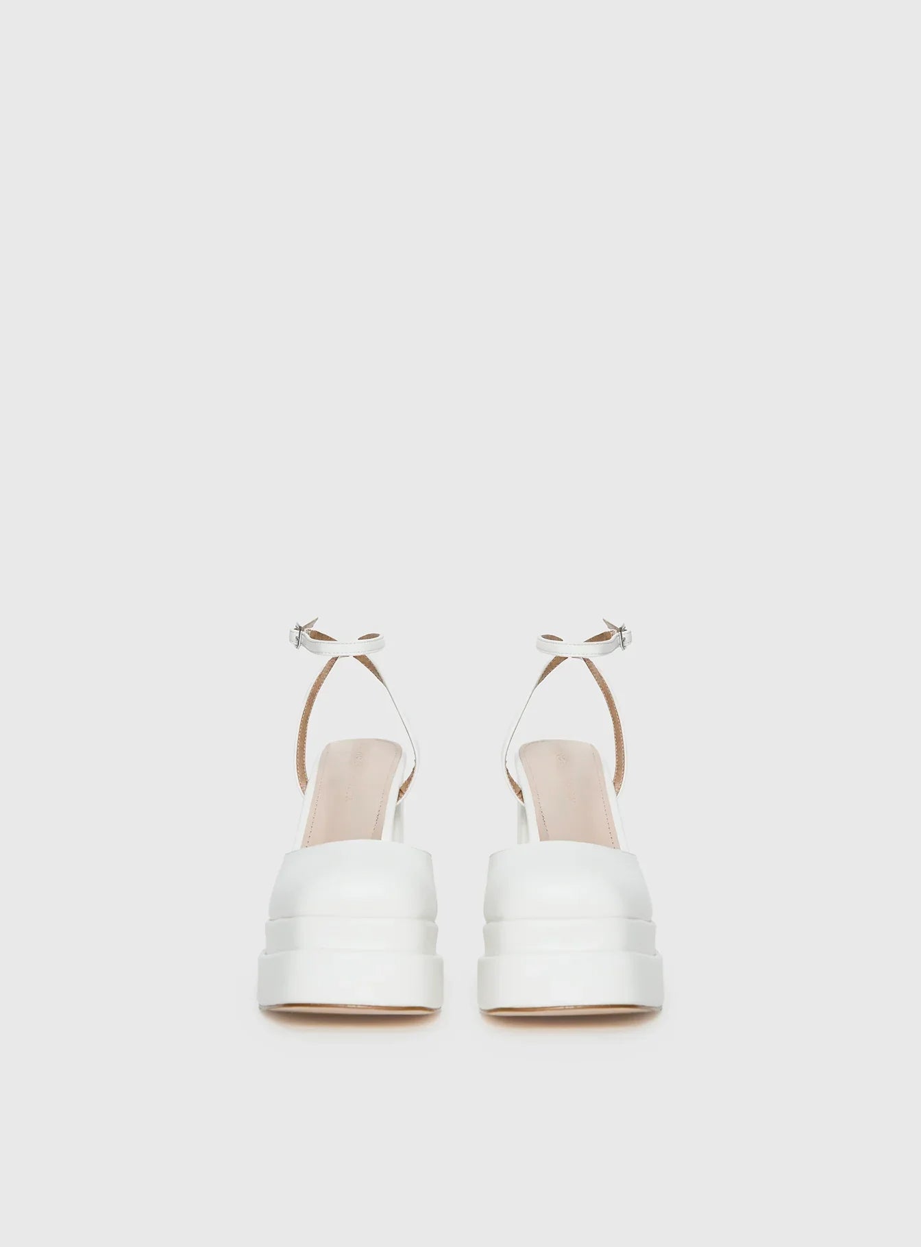 Alto Platform Heels Matte White