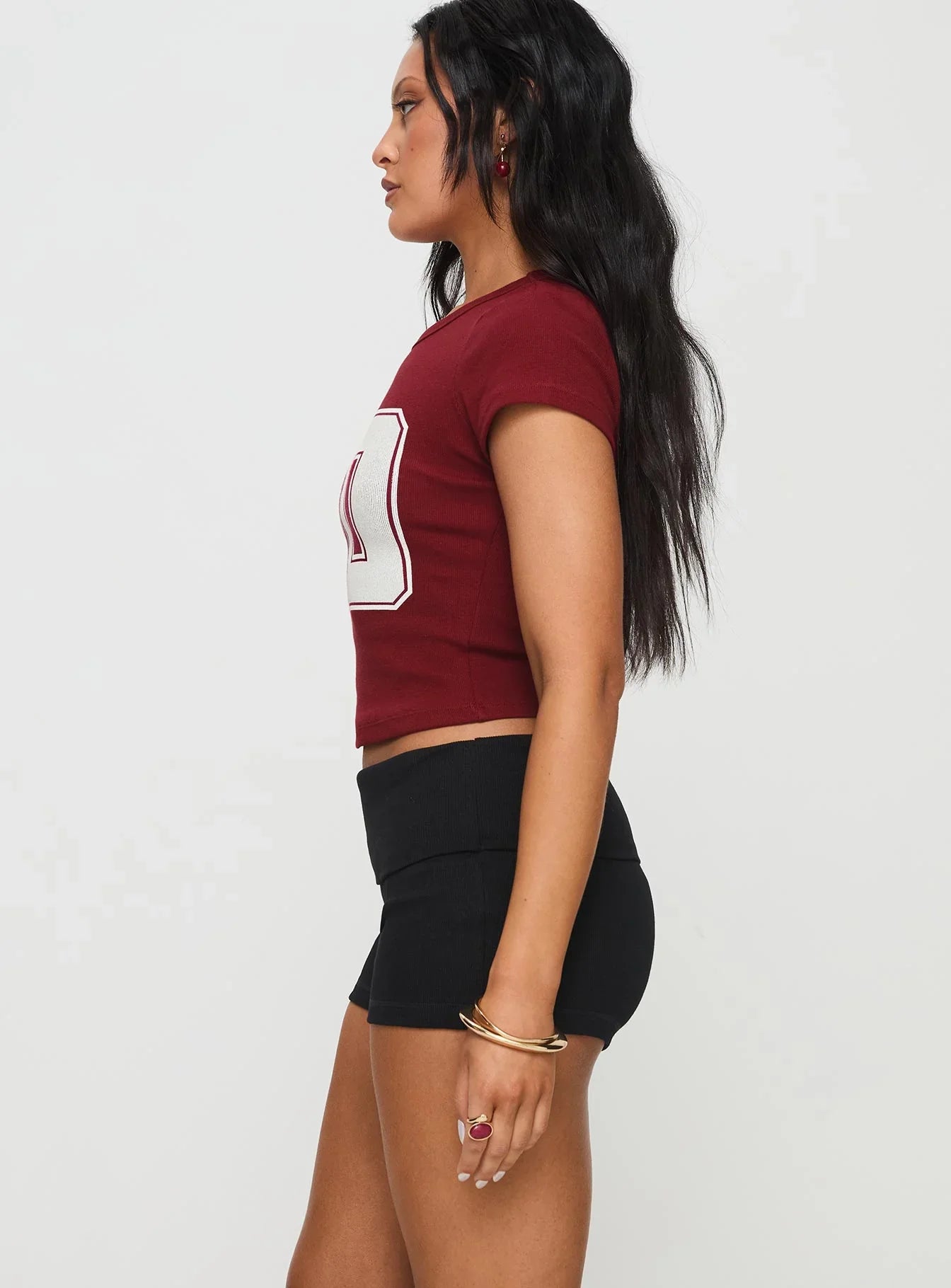 Baseline Low Rise Rib Shorts Black