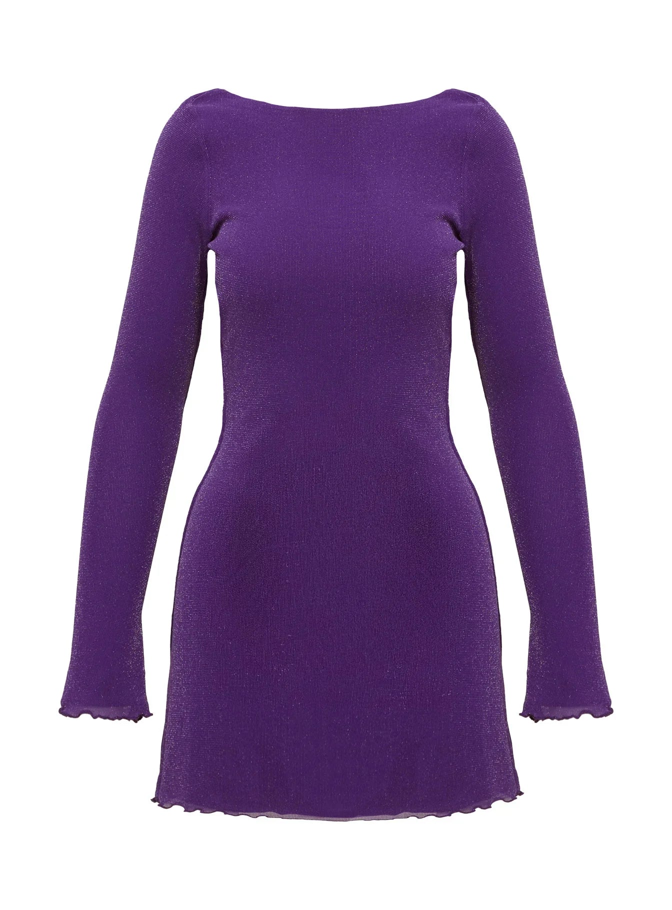 Leshner Long Sleeve Mini Dress Purple