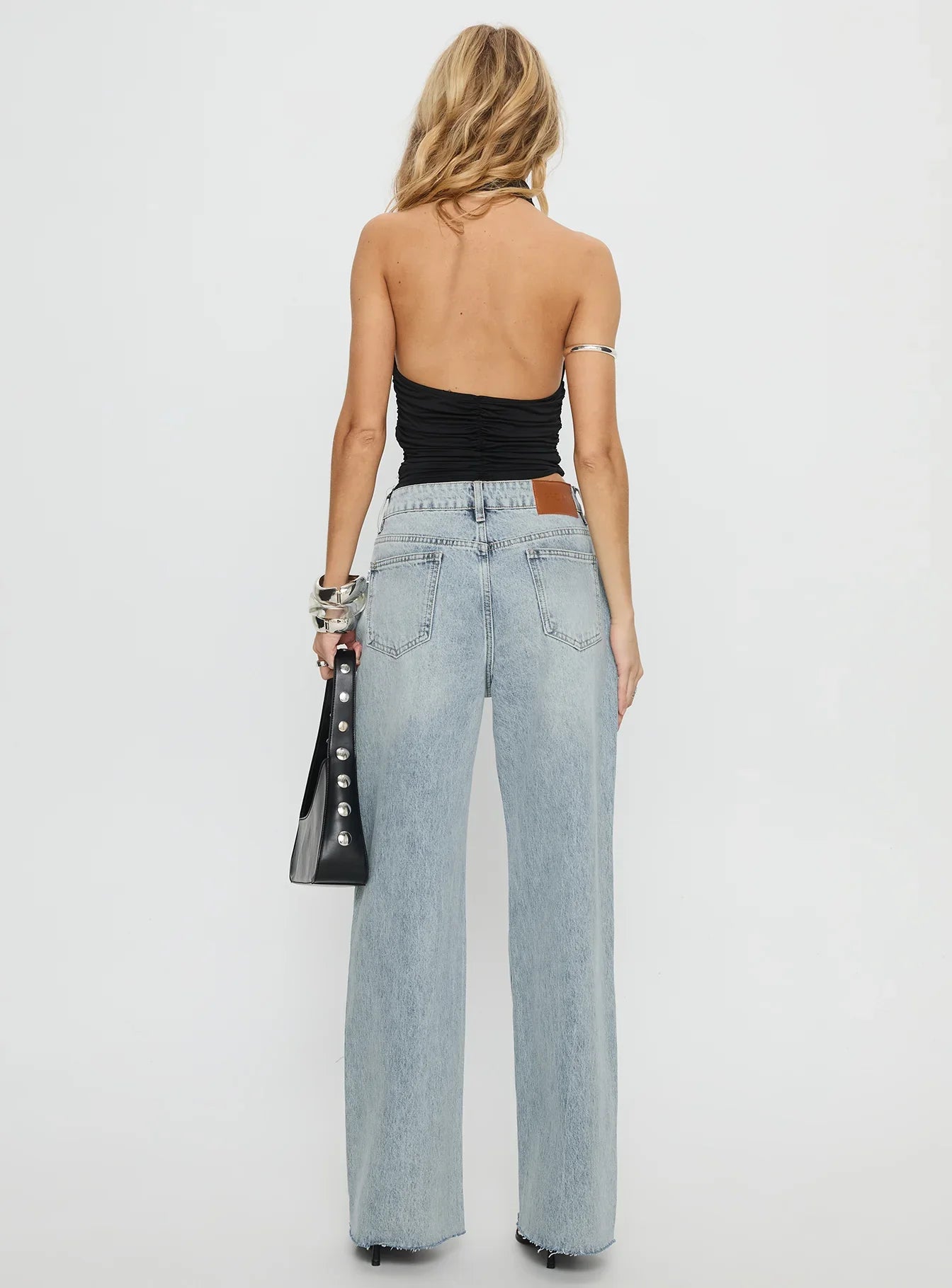 Henesey High Rise Straight Leg Jeans Light Wash