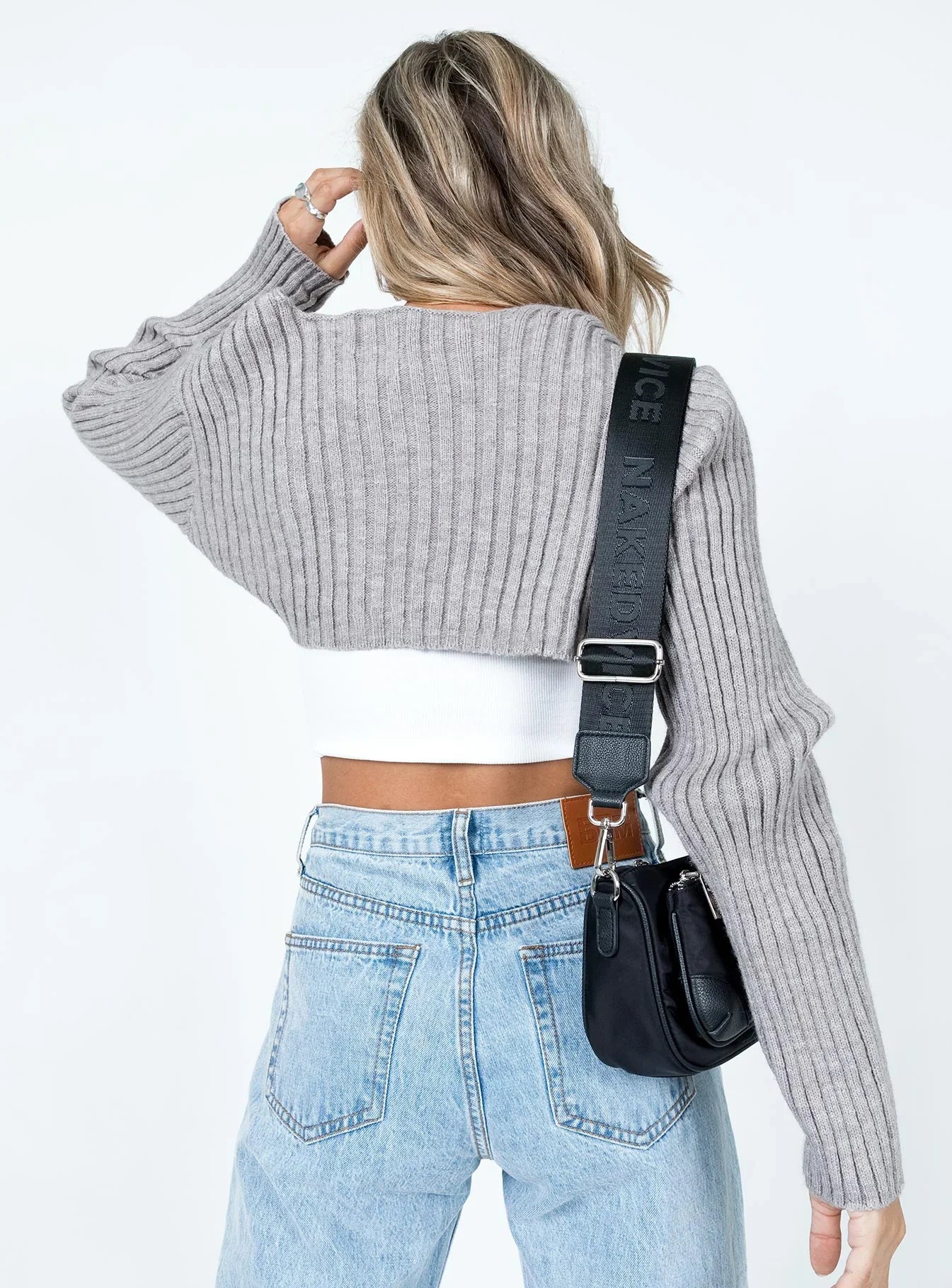 Aytan Bolero Sweater Grey