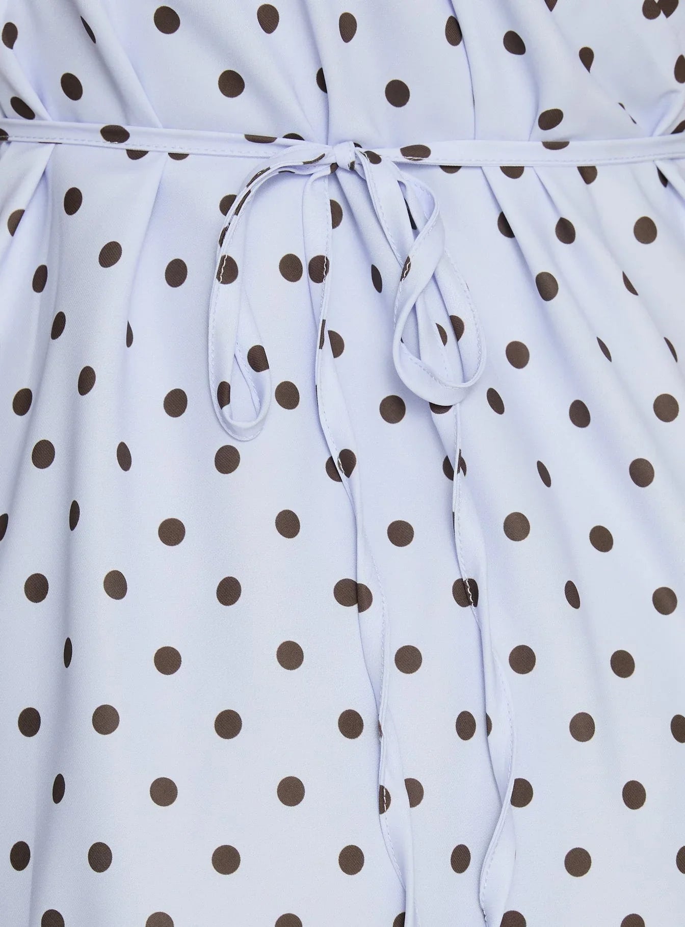 Nellie Mini Dress Blue Brown Polka Dot