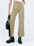 Arlington High Rise Straight Leg Denim Jeans Stone