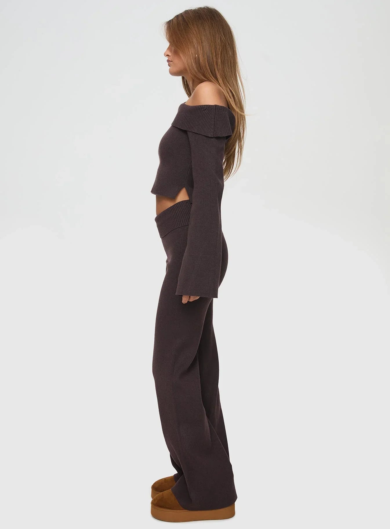 Sina Off The Shoulder Top Chocolate