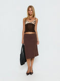 Willet Contrast Bust Cami Top Chocolate Leopard