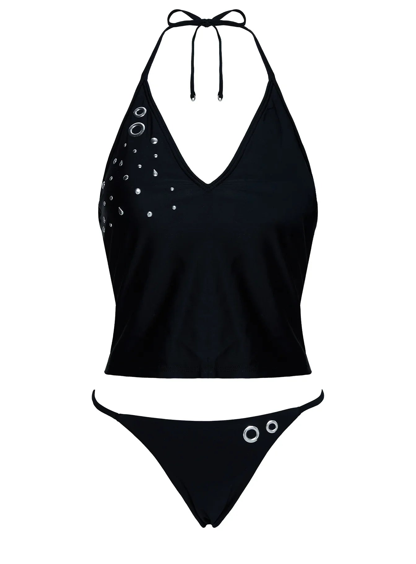 Kelipa Embellished Micro Bikini Bottoms Black