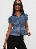 Separate Scenes Button Up Top Blue Check