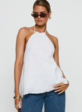 Flutter Halter Top White