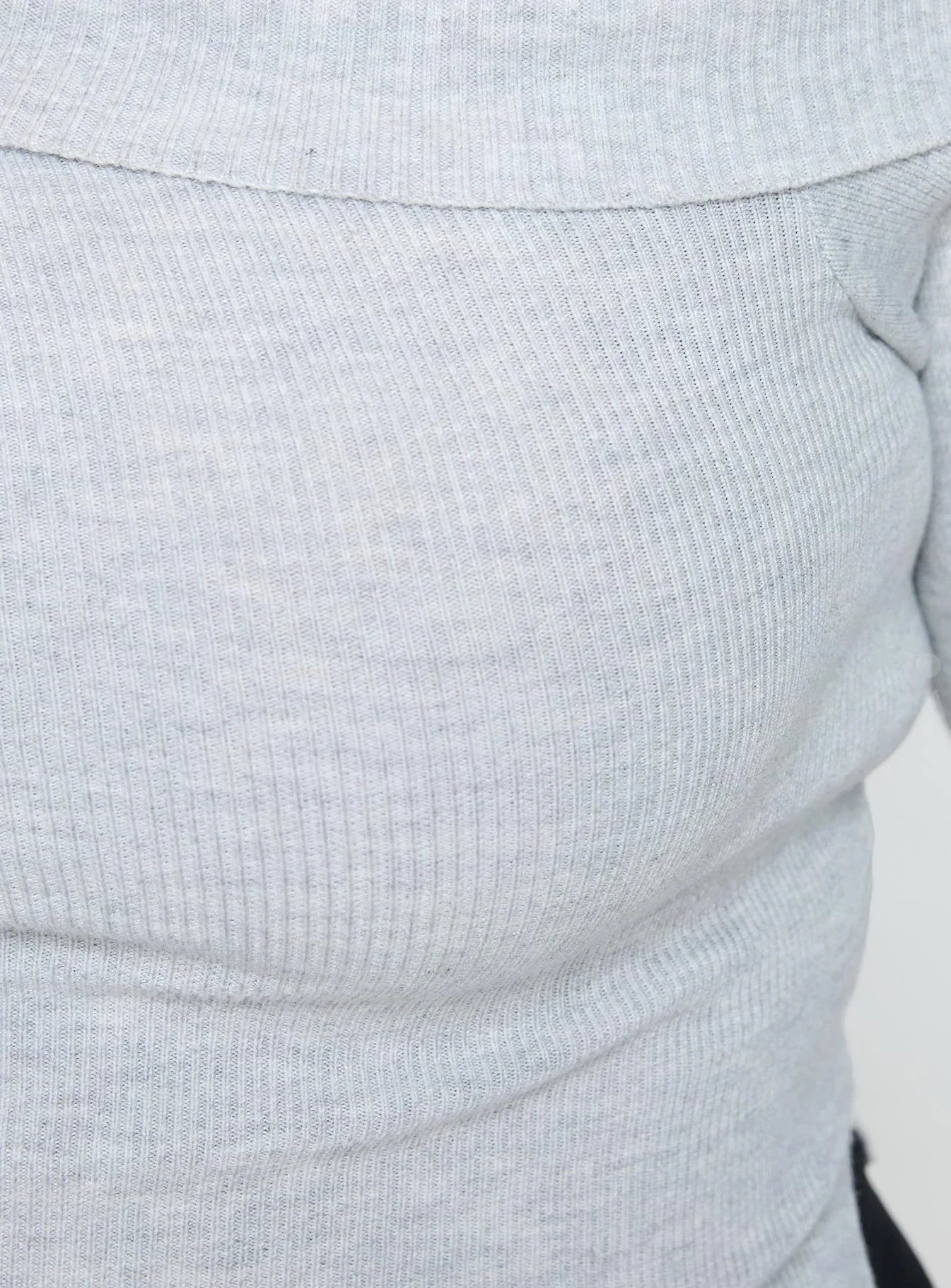 Sina Off The Shoulder Top Grey Curve