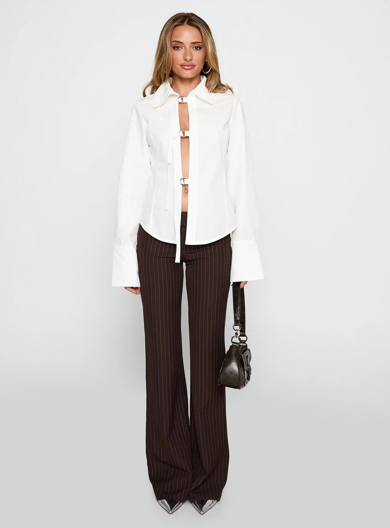 The Temptation Long Sleeve Top White