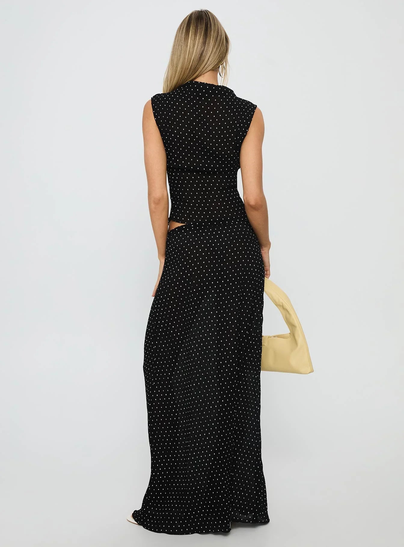 Ford Maxi Skirt Onyx Polka Dot