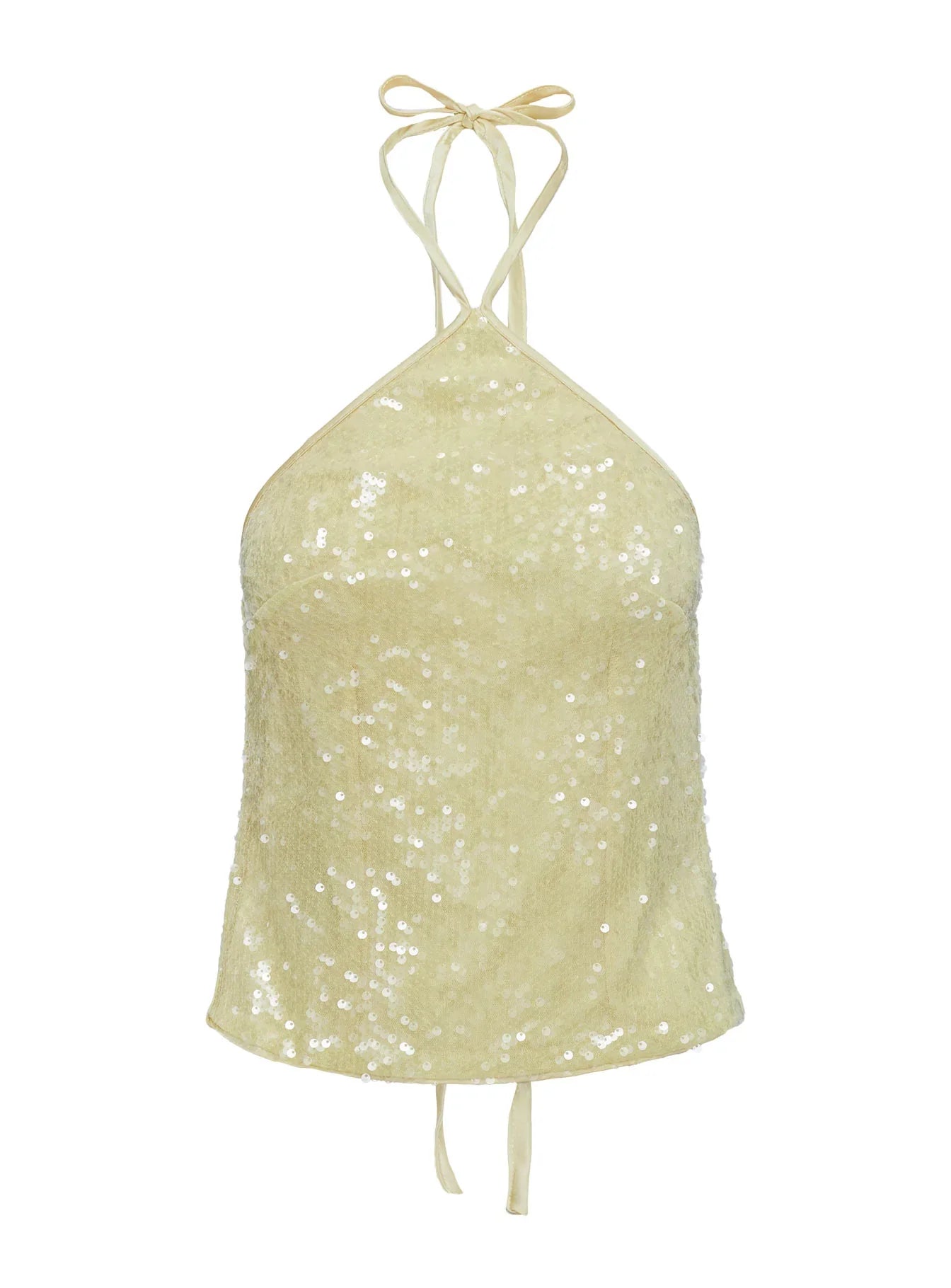 Sun Salutations Halter Top Yellow