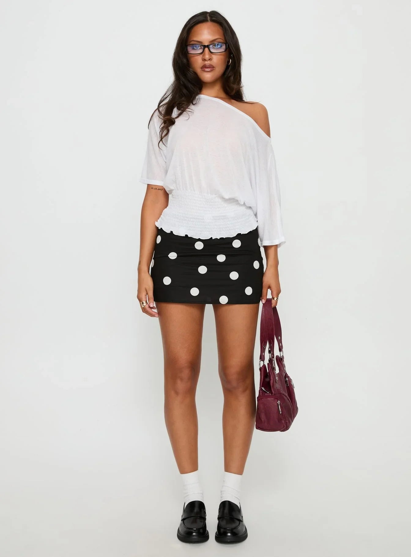 Special Treat Skort Black White Polka Dot