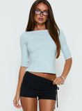 Daily Define Boatneck 3 4 Sleeve Top Icy Blue