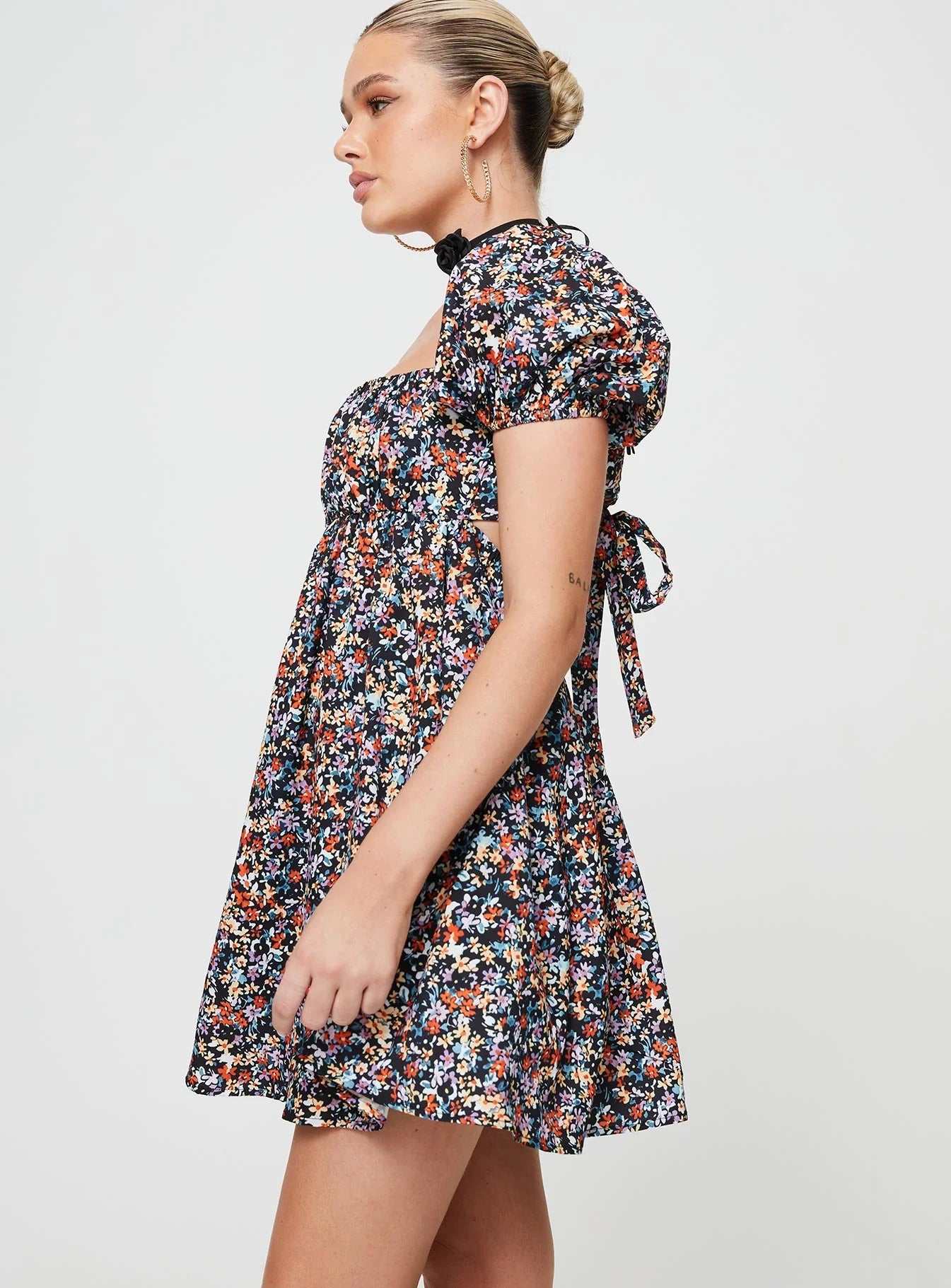 Lets Dance Mini Dress Black Floral