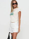 Colonel Cargo Mini Short White Petite