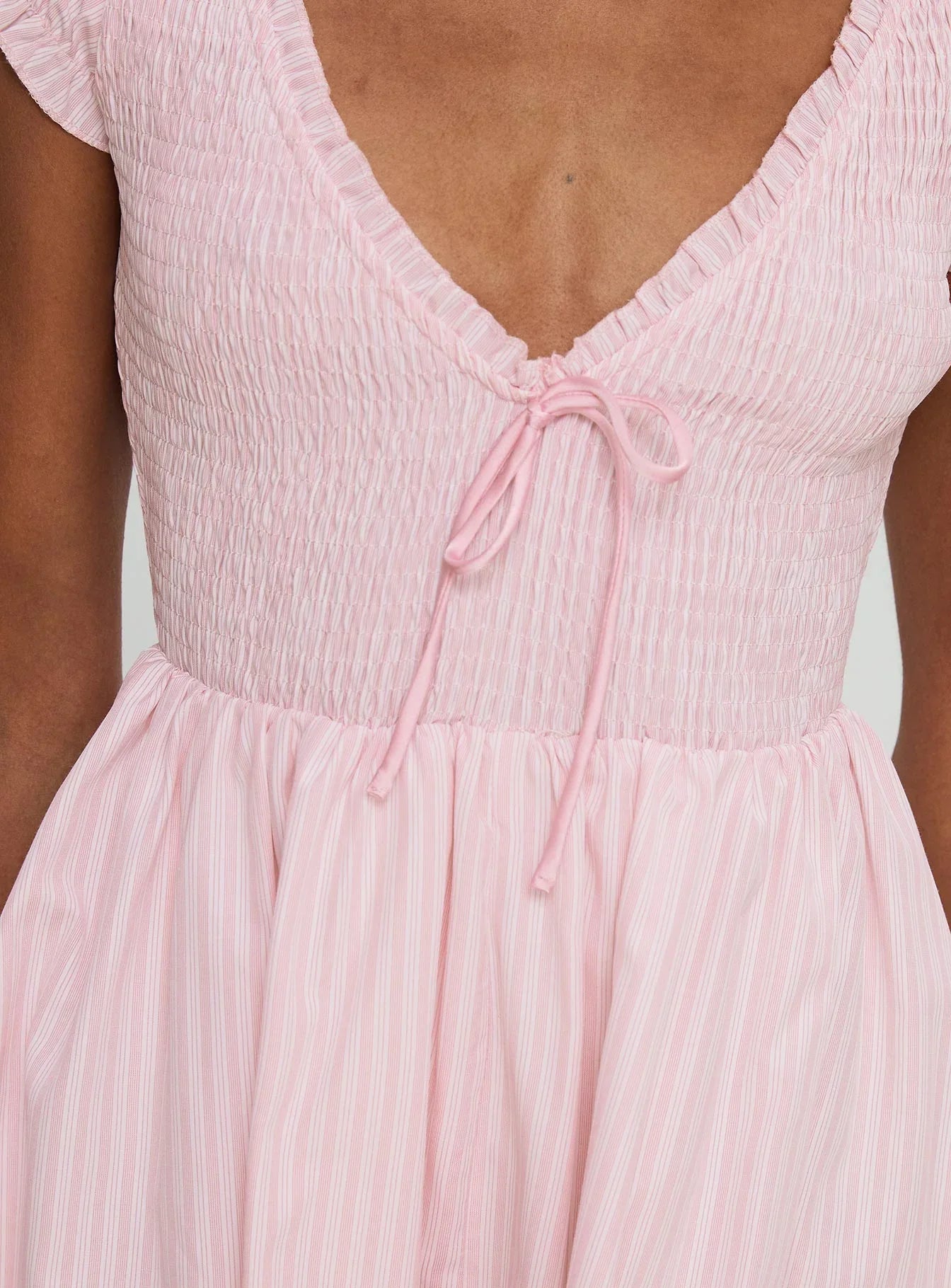 Wescott Stripe Playsuit Pink White