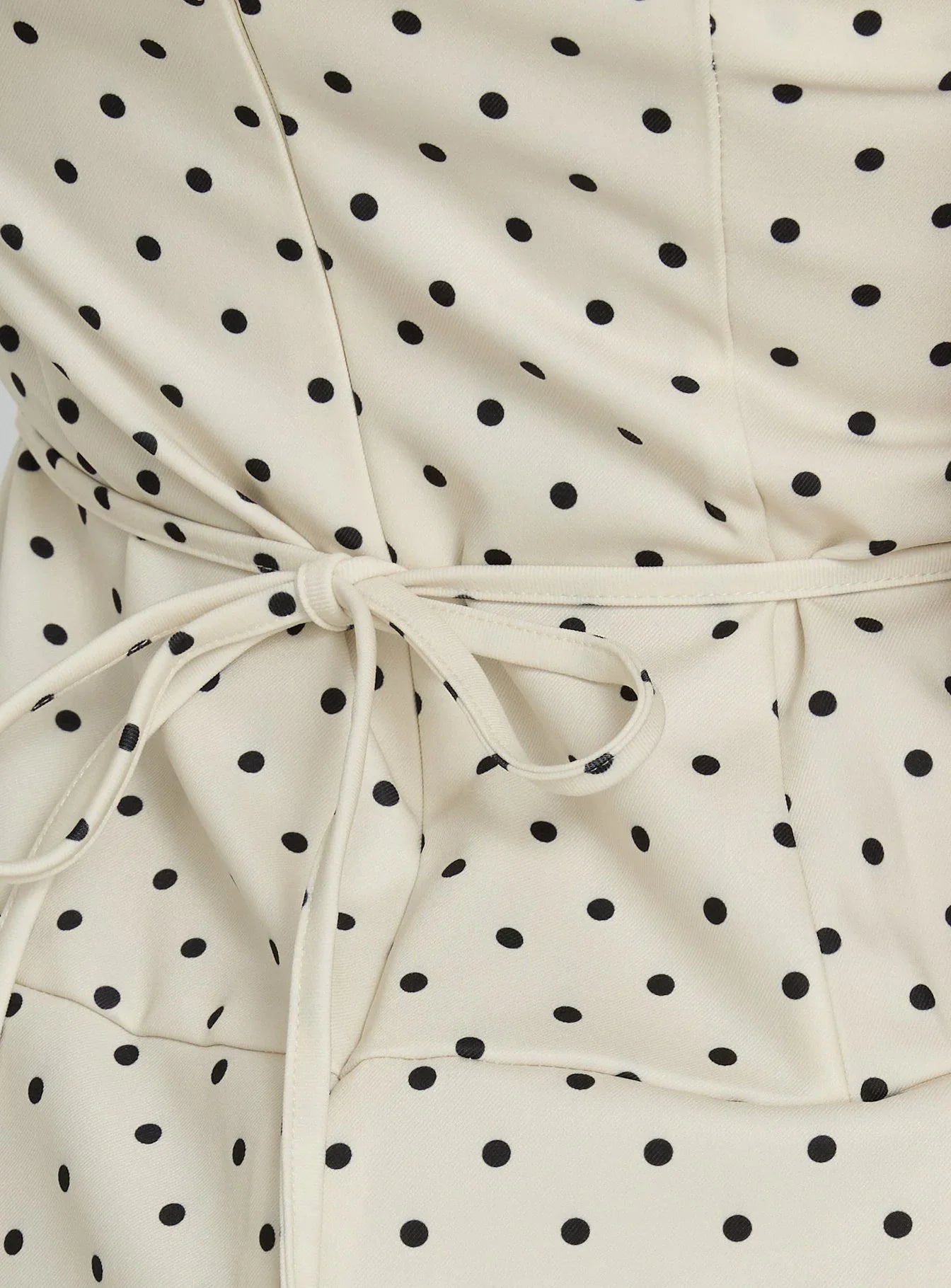 Italiana Layered Lace Mini Dress Cream Polka Dot