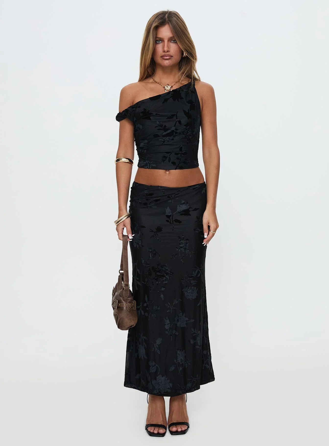 Look At You Go Asymmetrical Set Black