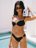 Alexea Hardware High Side Bikini Bottoms Black