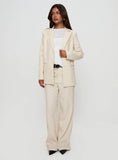 Crowd Pleaser Oversized Blazer Cream