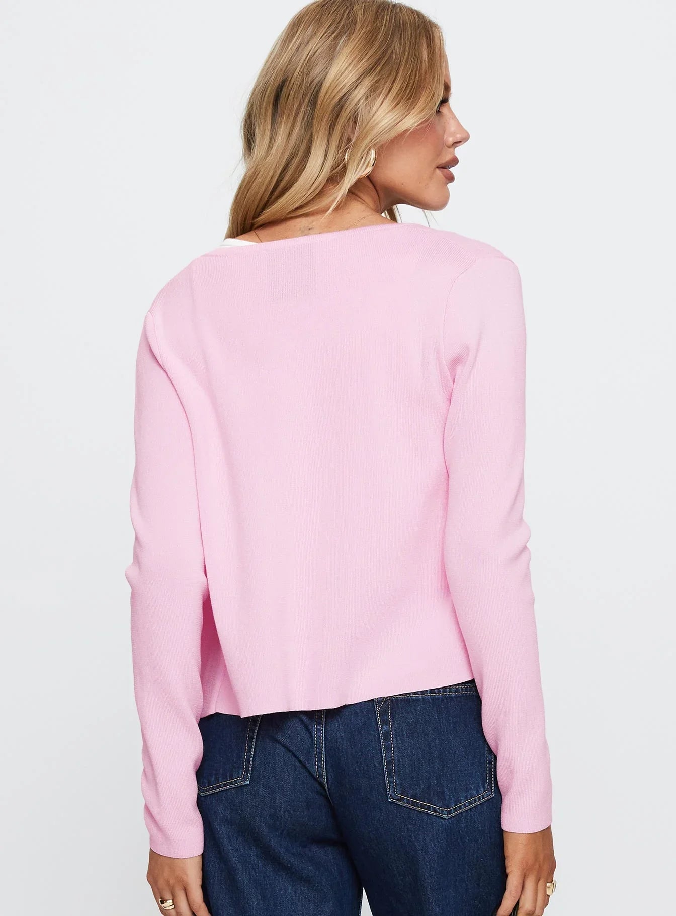 Old Burlington Knit Cardigan Pink