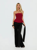 Baudelaire Strapless Corset Red