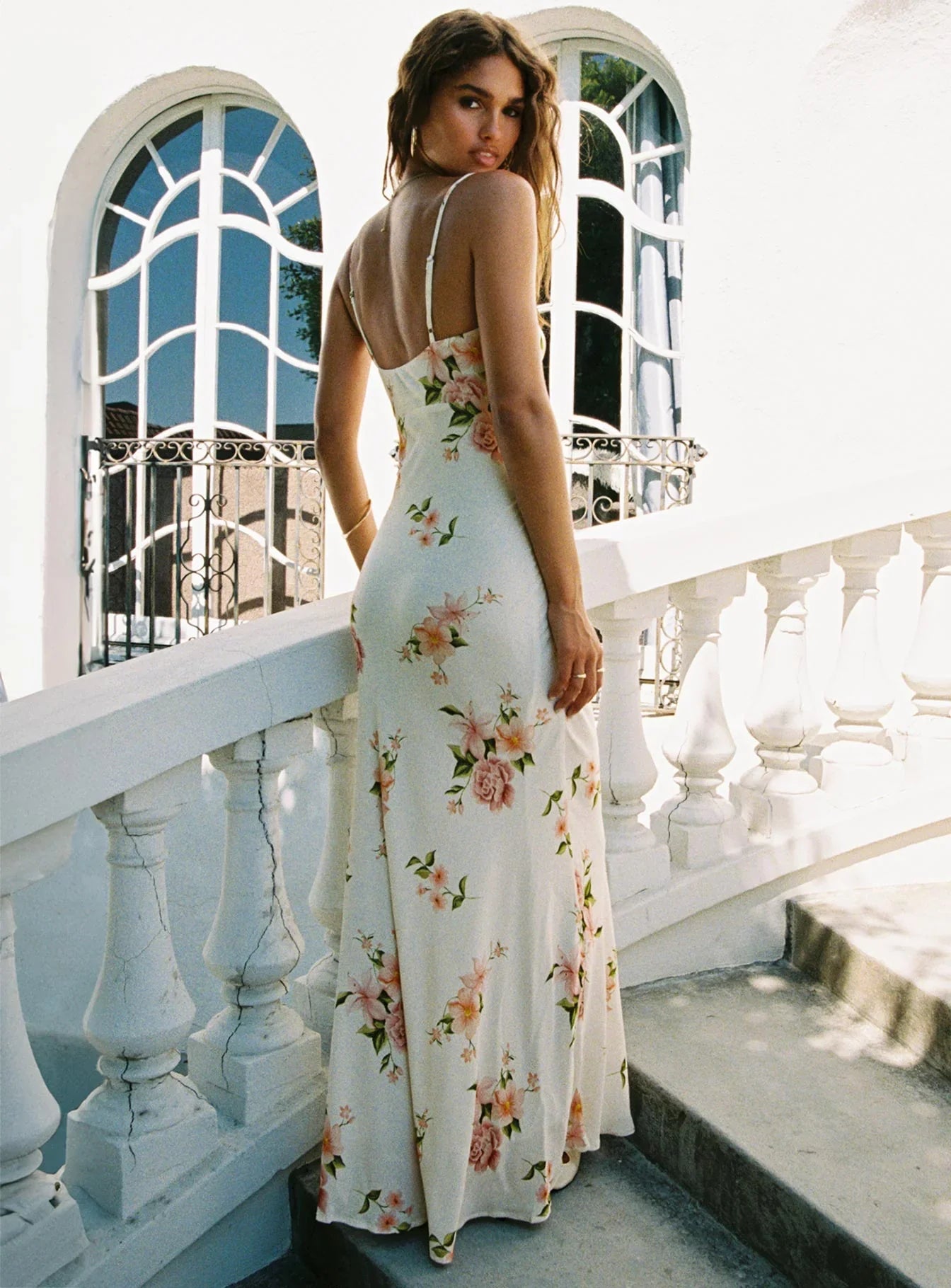 Lauraline Maxi Dress Cream Floral