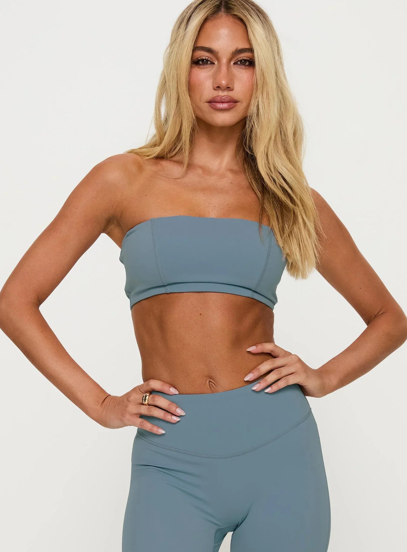 End Goal Active Bandeau Top Blue