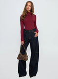Augustness Long Sleeve Bodysuit Burgundy