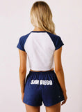 USD Homerun Tee Navy White