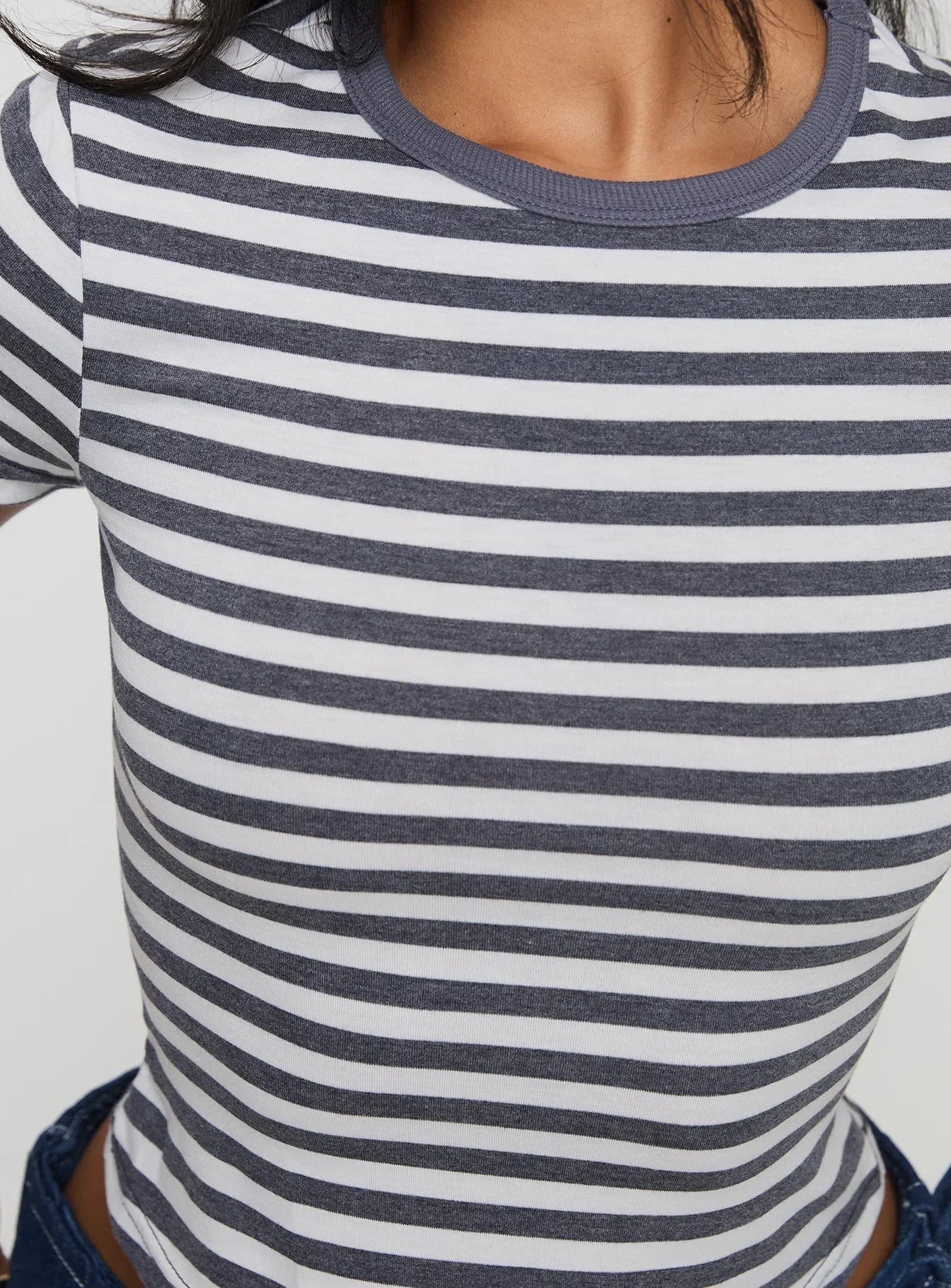 Floyra Top Blue White Stripe