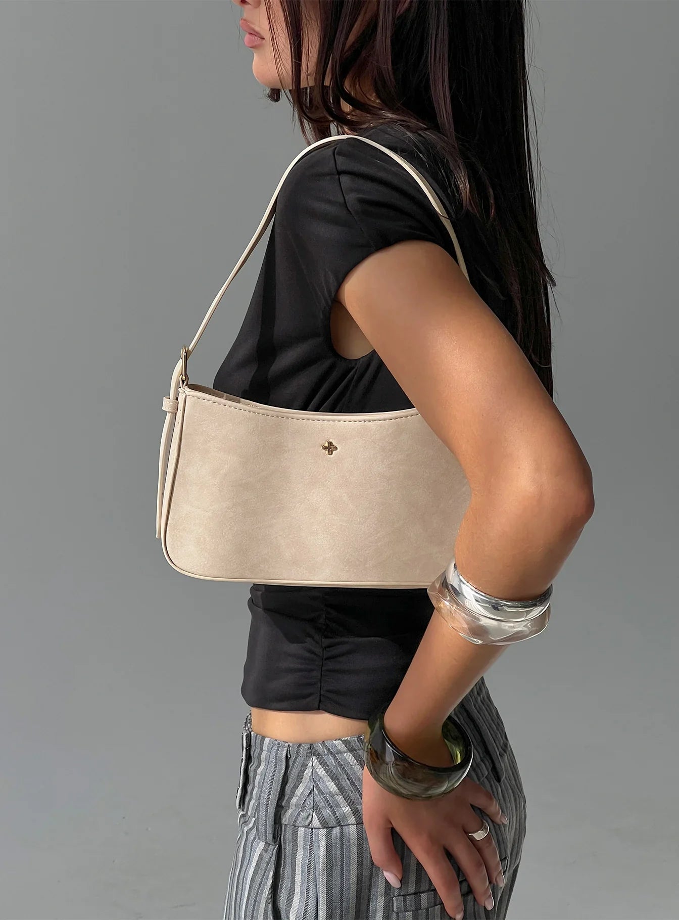 Peta Jain Lilu Bag Cream Faux Suede