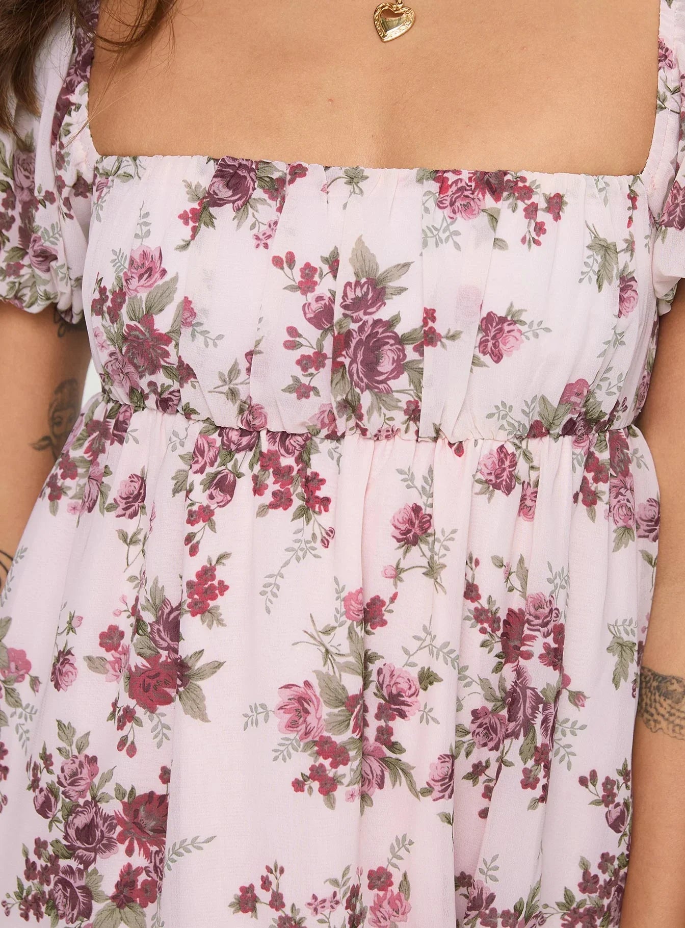 Lets Dance Mini Dress Cream Floral