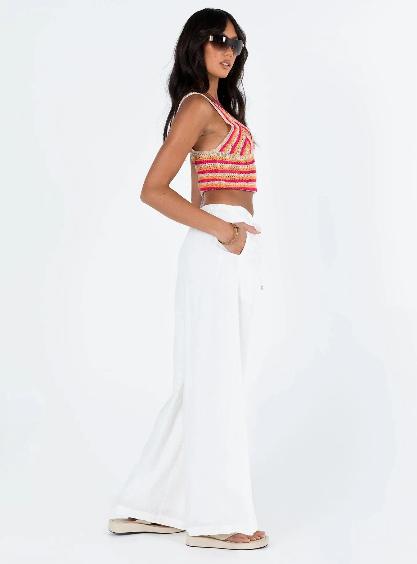 Ogilvie Linen Blend Pants White