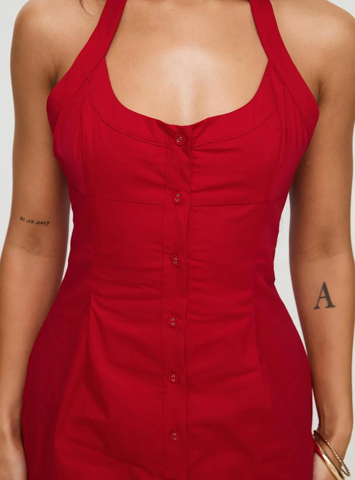 Mallorie Halter Mini Dress Red Tall