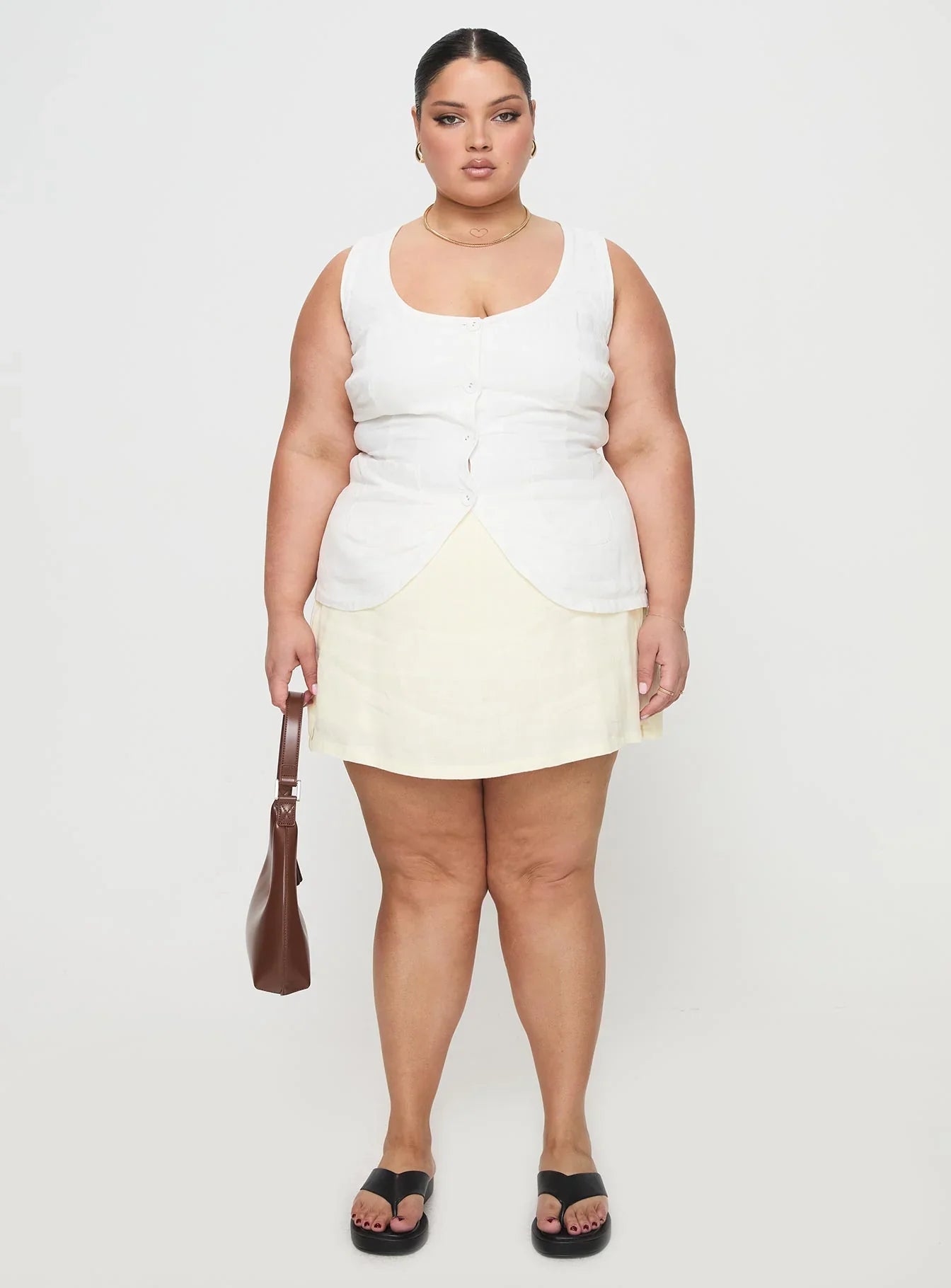 Spirito Vest Top White Curve